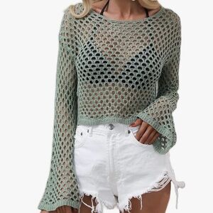 Mesh crochet top